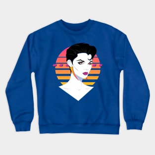 Retro Nagel Style Cyberpunk Portrait Crewneck Sweatshirt